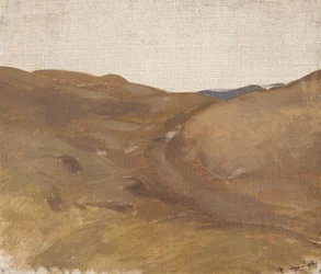 Landschaft mit weißem Himmel